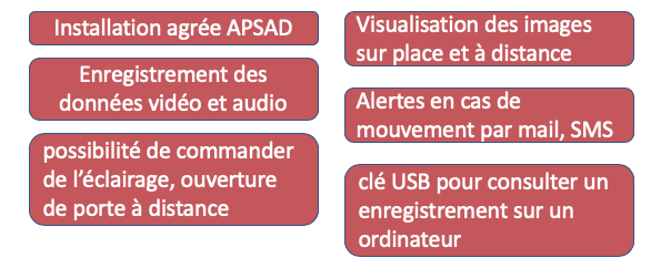 Caméras de surveillance : les fonctionnalités
